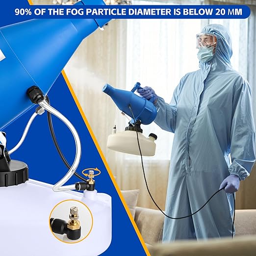 2 Pcs 4.5L (1.2 Gallon) Electric ULV Portable Fogger Sprayer Machine Capacity Fogger Machine Mist Cold Spraying Distance 30 ft for Home School Yard