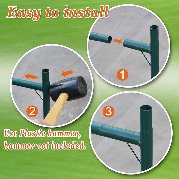 Strong Camel Greenhouse Replacement Frame for Larger Hot Garden House , Support Arch Frame Climbing Plants/Flowers/Vegetables (6.5'x 7' x 7.2')