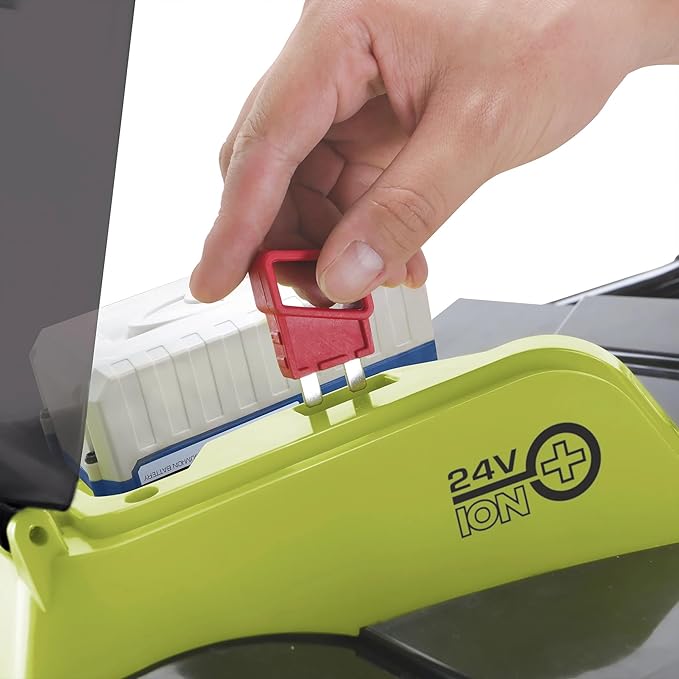 Sun Joe Cordless Push Reel Lawn Mower, 15” Yard Trimmer w/ 11.9-Gal Bag, 24V, Black/Green - Heavy-Duty Gardening Machine and Equipment for Grass, Backyard, Garden, and Patio