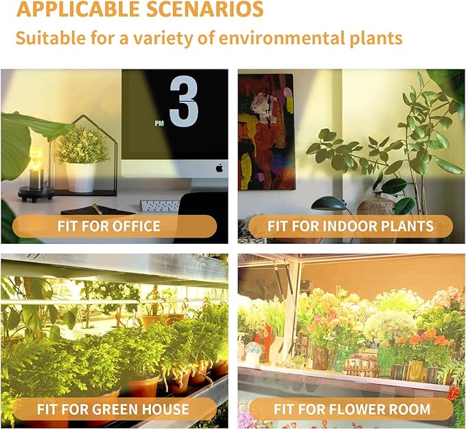 LED Plant Grow lamp, 3500K Full Spectrum Growing Light Strips for Indoor Small Plants with 3/9/12H Timer & 10 Dimmable Levels, LED Growth Light for Green House Hydroponics Succulent 2 Pack