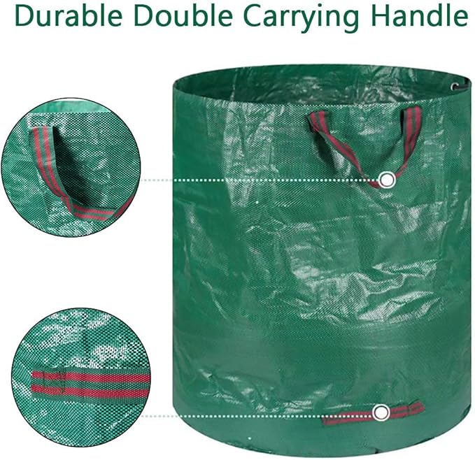 3-Pack 72 Gallon Yard Lawn Reusable Leaf Bags - Heavy Duty Waste Bags Perfect for Leafs/Leaves, Yard Debris Storage and Garden Accessories