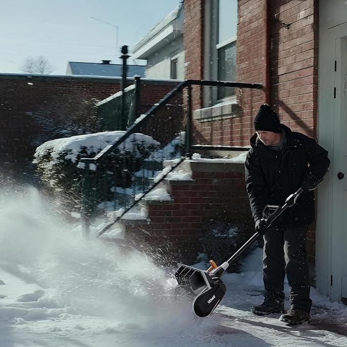 Litheli Cordless Snow Shovel, 40V 13'' Brushless Electric Snow Blower for Driveway, Battery Powered Snow Thrower, 2.5Ah Battery Included