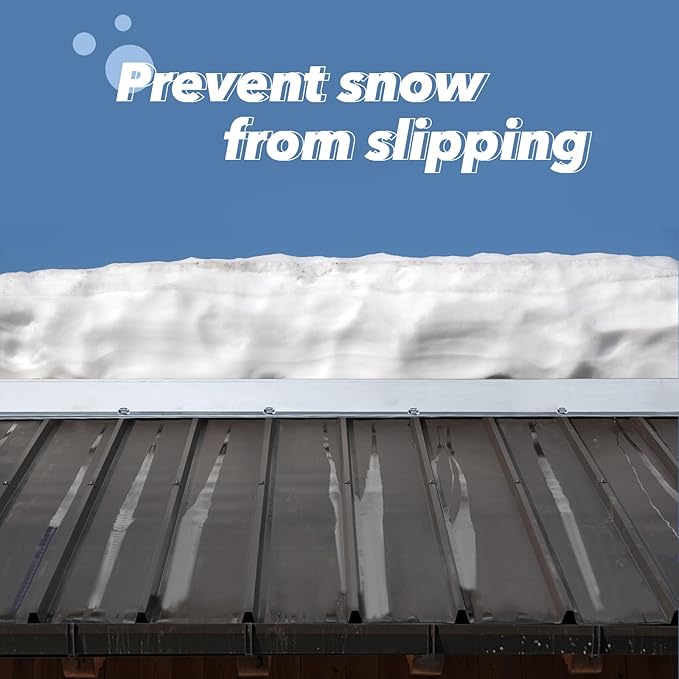 10 Pcs Metal Roof Snow Guards with Bulk Screws Ice Guard Blocks to Stop Snow and Ice from Sliding Off Your Metal Roof (Silver)