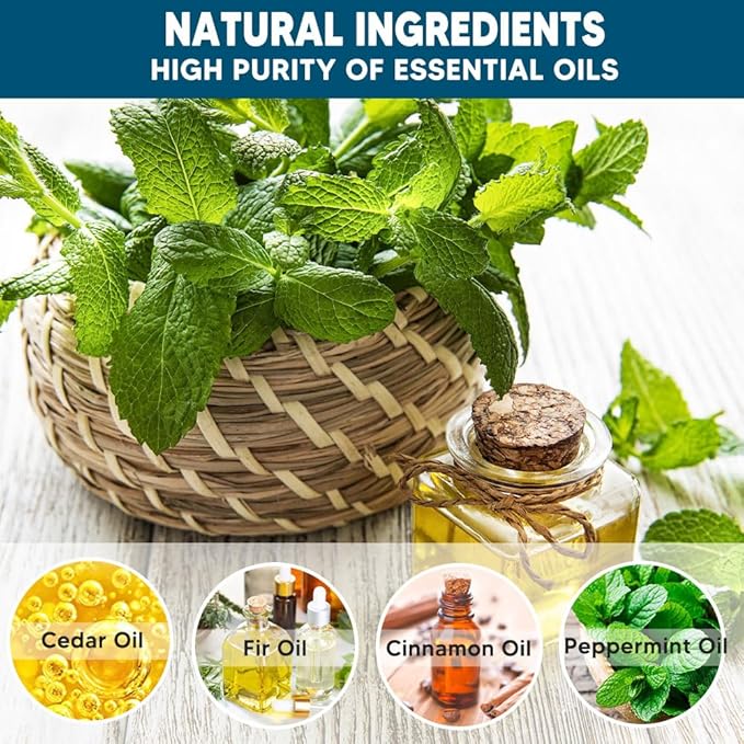 Rodent Repellent, Mouse Repellent, Mice Repellent Indoor, Rat Repellent, Mouse Deterrent for Car, Peppermint Balls for Mice, Keep Mice Out of Garage, Moth Balls for Outdoor Use-10Pcs