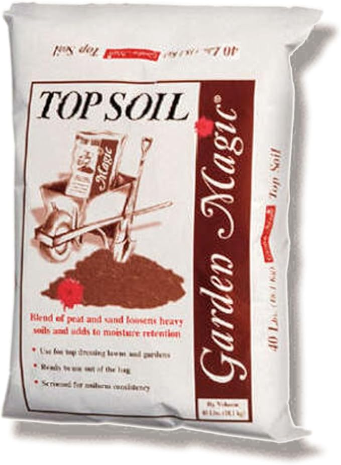 Michigan Peat Garden Magic Indoor and Outdoor Organic Planting Potting Top Soil Blend Mix, 40 Pound Bag (10 Pack)