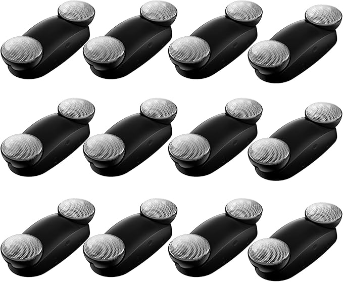 Spectsun 12 Pack Black Emergency Light with Battery Backup - Round 2 Heads UL Certified Wall Mount Exit Sign - 120/277V Indoor Emergency Exit Light Fixture