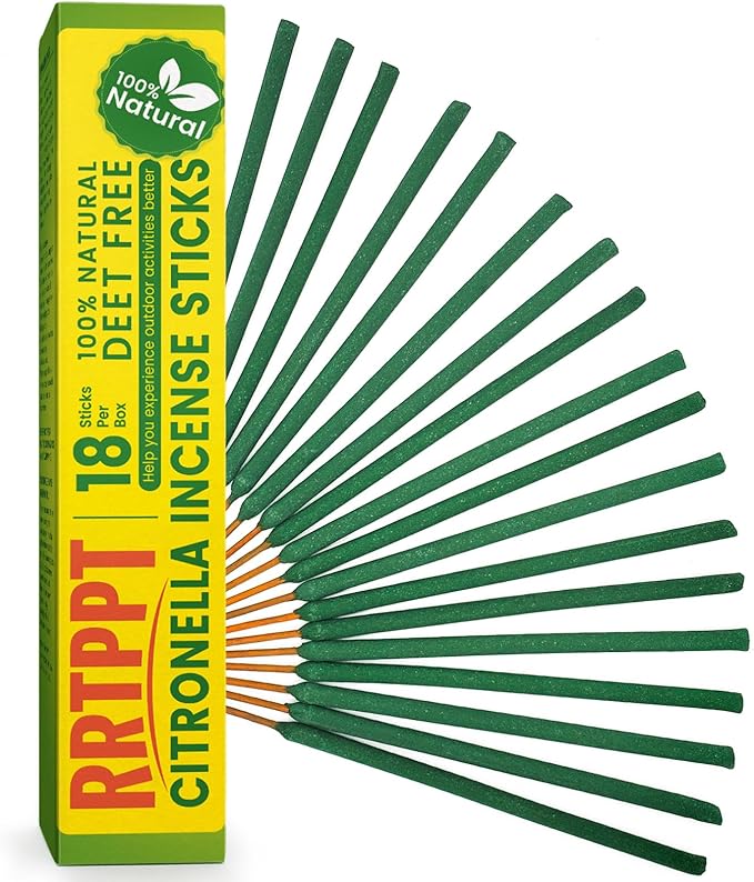 Large Citronella Incense Sticks 18 Sticks per Tube Add to Natural Ingredients Citronella | Lemongrass and Rosemary Oil | Outdoor Citronella Help You Better Enjoy Outdoor Life