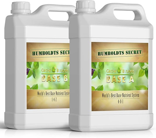 Humboldts Secret Base A & B Liquid Hydroponic Fertilizer | Complete Hydroponic Nutrients for Indoor and Outdoor Plants | Supports Healthy Vegetative Growth and Flowering Stage | 32 Ounce Set