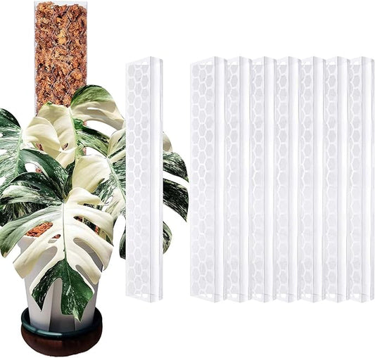 8 Pcs 17 Inch Plastic Moss Pole for Plants Monstera,Designed Specifically for Climbing Plants, Stackable Plant Support for Indoor Plants