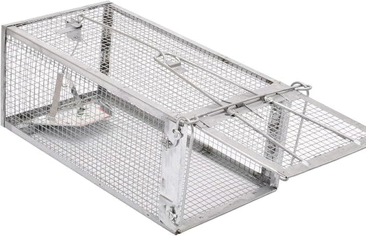 Kensizer Animal Humane Live Cage Trap That Work for Rat Mouse Chipmunk Mice Voles Hamsters and Other Small Rodents, Trampa para Ratones, Catch and Release 1Pack Medium 12" L x 6.5" W x 5" H