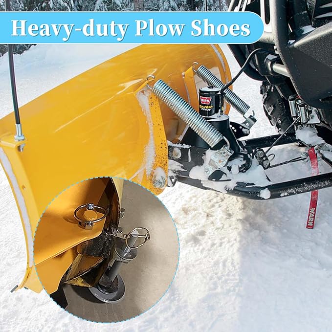 5/8" Snow Plow Blade Skid Shoes with Lynch Pins, Snowplow Heavy Duty Replacement Parts Compatible with Moose ATV UTV, 2 Pack