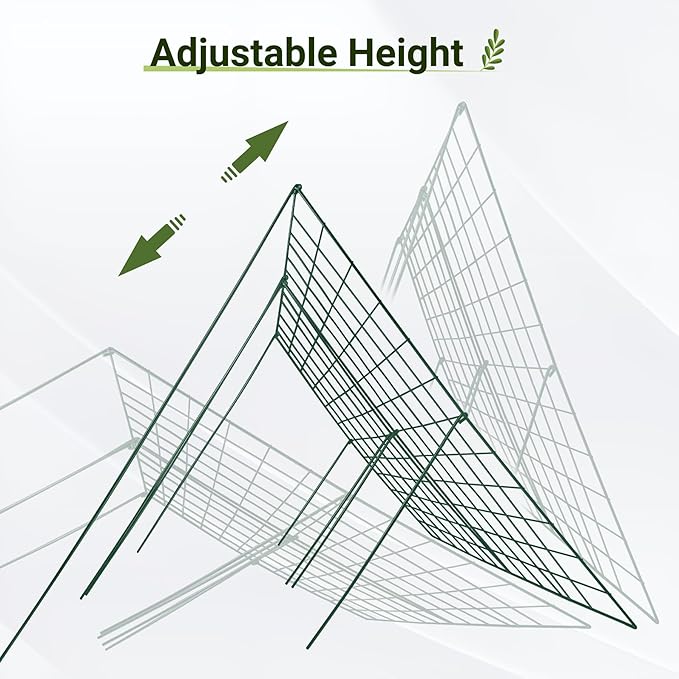 Cucumber Trellis for Raised Bed, 48" L x 48" W Garden Trellis for Climbing Plants Outdoor with Support Structures, A Frame Trellis for Climbing Vegetables Peas, Vine, Bean