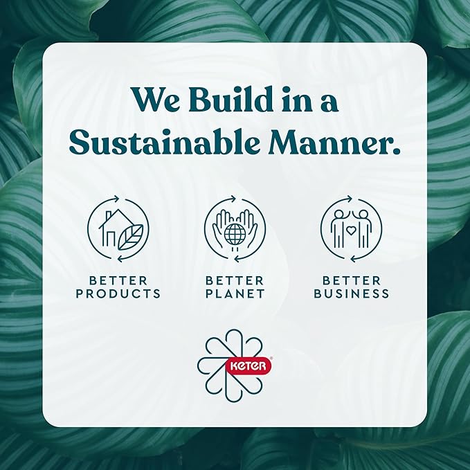 Keter Premier Tall 4.6 x 5.6 ft. Resin Outdoor Storage Shed with Shelving Brackets for Patio Furniture, Pool Accessories, and Bikes, Grey & Black