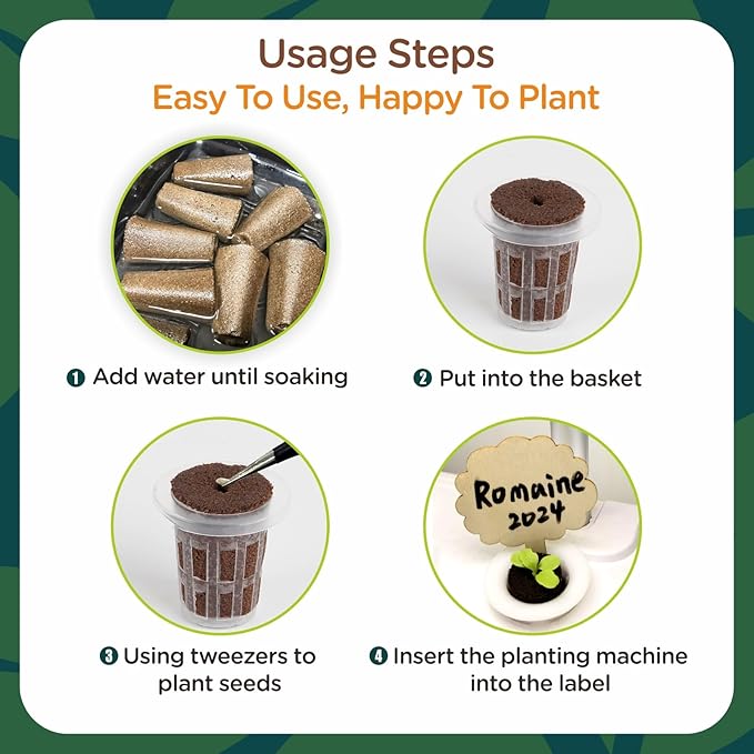 70 Pack Grow Sponges, Starter Plug for Seeds or Cuttings, General Hydroponics Rapid Rooter Plugs for Seedling Herbs Lettuce Vegetable Flower, Great for Soil or Hydroponics Growing System (Cylinder)