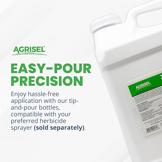 3 Way Max Weed Killer, Eliminate 50+ Weeds, Safe on Grass, Weed Spray, Pet Safe, Low Odor, Easy Mixing, Includes 3-Pack of Agrisel Protective Gloves, 320 Ounces