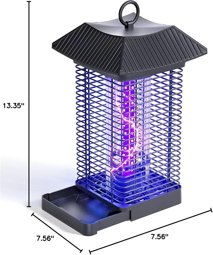 Buzbug LED Bug Zapper Indoor Outdoor, Durable 10 Years Lifespan Lamp, Sustainable Less Power, 6.5ft Power Cord, High-Voltage Mosquito Zapper, Fly Trap Mosquito Trap, Fly Killer Fly Zapper