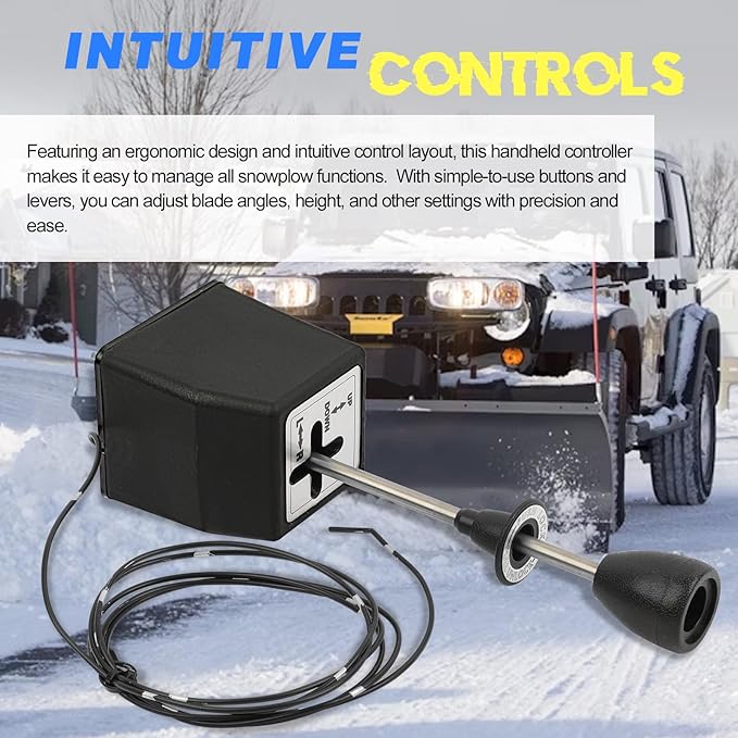 Snowplow Handheld Controller Fit for Western Snowplow, SAM 1314000 | Fisher 56018 | A5795, Straight Blade Plows, 6 Pin Plug Hand Held Controller