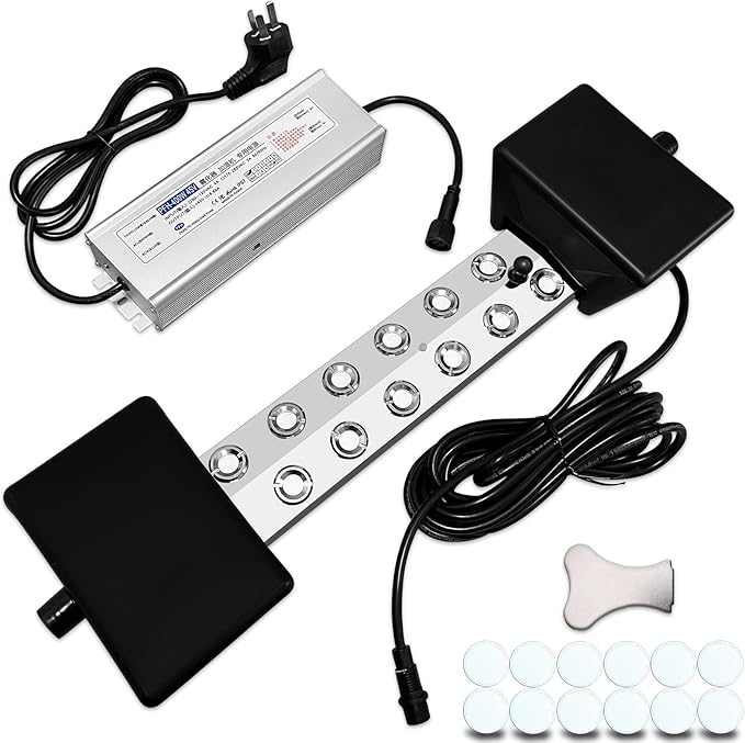 Ultrasonic Fogger 12 Head Ultrasonic Mist Maker,9000ml/H 400W Mist Maker Fogger,12 Head Ultrasonic Fogger Mist Maker,12 Head Ultrasonic Mist Maker fogger Ultrasonic Mister Fogger 12Head Fogger