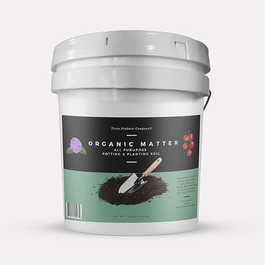 OrganicMatter All Purpose Potting and Planting Garden Soil | Proprietary Blend of Minimally Processed Soil | No Chemicals | No Dyes | No Synthetics | by Terra Products Co.