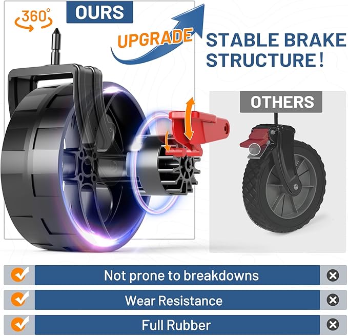 TIMBER RIDGE 400L Large Capacity Folding Double Decker Wagon with Brakes, 54" Extra Long Extender Wagon Cart, 450lbs Heavy Duty Collapsible Cart, All-Terrain Big Wheels for Camping, Sports, Shopping