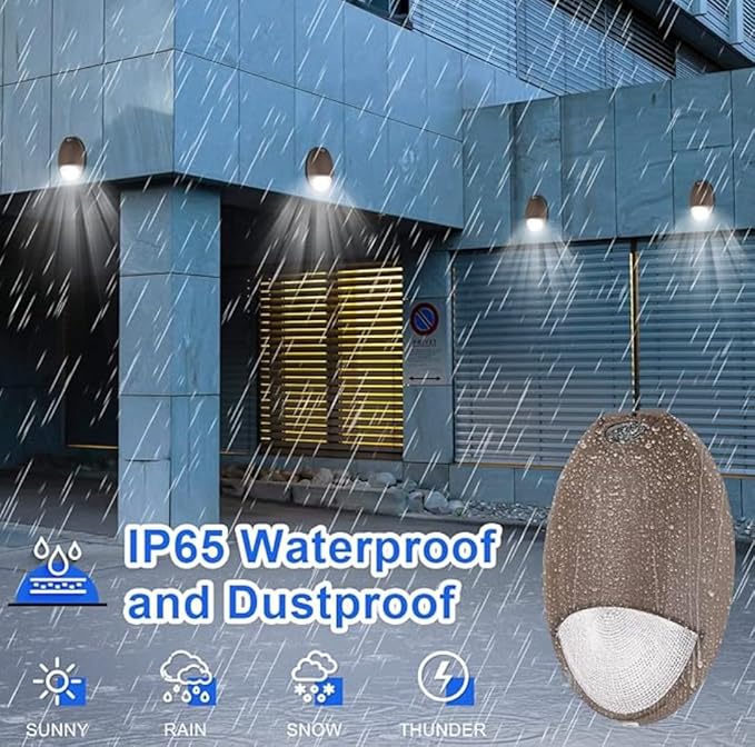 Mini Wall Pack Emergency Lights, LED Emergency Lights with Battery Backup, 90min Power, Photocell Sensor, IP65, Wet Resistant, 12W for Business and Home, Dark Bronze, 6 Pack