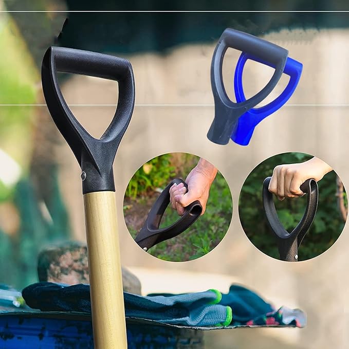 D-Type Plastic Shovel Handle 1-1/4 "Inner Diameter 32mm Snow Shovel Replacement Handle Garden Digging rake Accessories Ground Shovel Garden Shovel Handle Replacement (2PCS)
