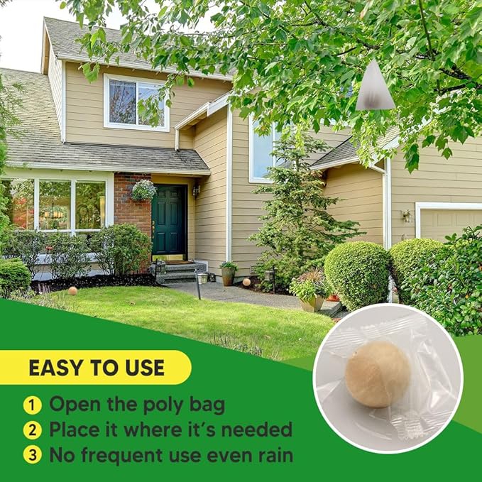 Squirrel Repellent Outdoor, Chipmunk Repellent for Attic/Garden/Bird Feeder/Yard/Car, Squirrels Deterrent, Keep Chipmunks Away, Safe Around People, Pets & Plants-8P