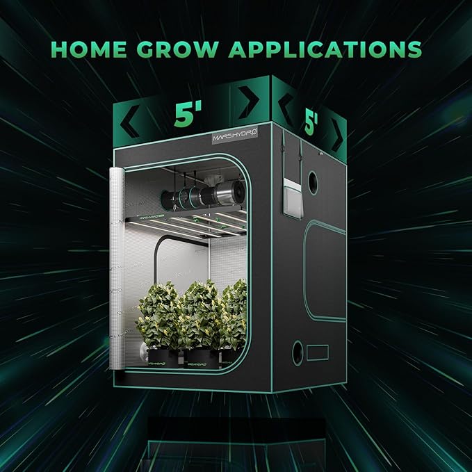 2025 New MARS HYDRO 800Watt FC-E8000 Foldable LED Grow Light 5x5ft, Full Spectrum Grow Light Bar Commercial Plant Growing Lamp for Vertical Farming