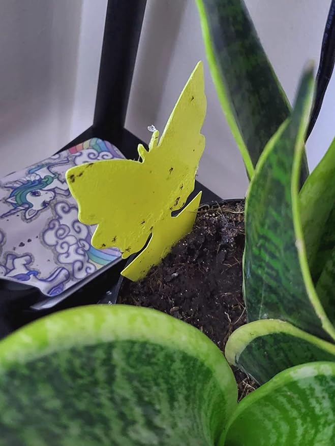 Faicuk Dual-Sided Yellow Sticky Fly Traps for Plant (20 Pack Butterfly)