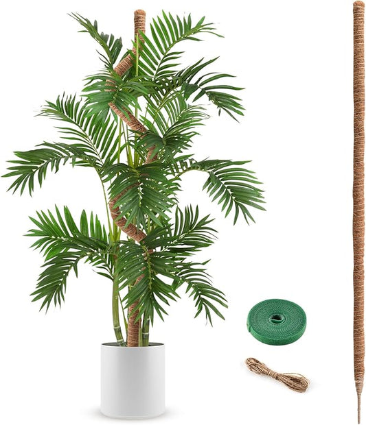 Moss Pole, 63 Inch Bendable Moss Pole for Plants Monstera, Moss Poles for Climbing Plants, Handmade Coco Coir Pole Plant Sticks Support Plant Stakes for Indoor Plants to Grow Upwards