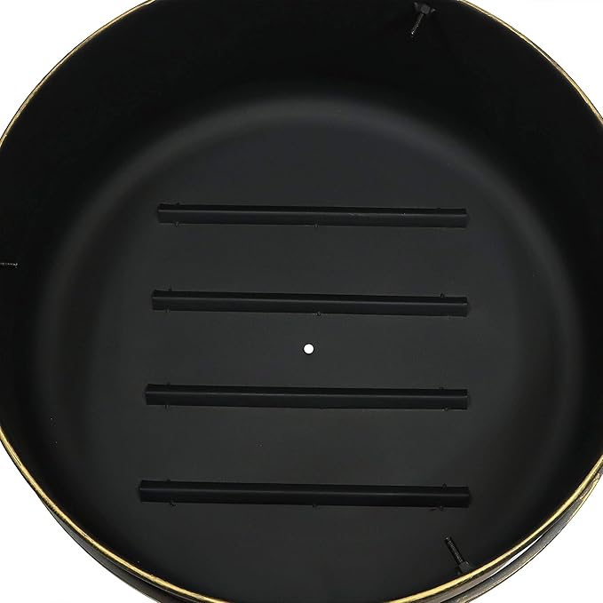 Sunnydaze 24-Inch Small Fire Pit for Outside - Wood-Burning Fire Pit Bowl for Outdoors with Spark Screen, Log Poker, and Grate