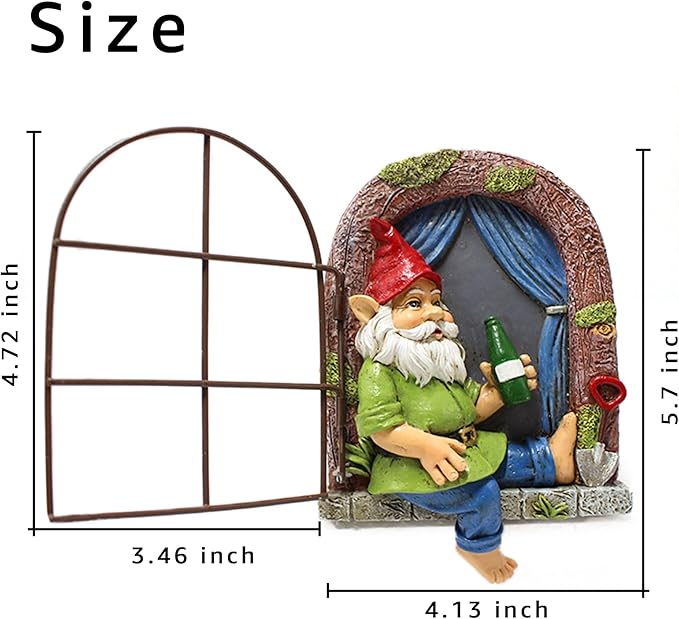 Gnome Tree Hugger, Funny Garden Gnome Resin Statue, Outdoor Ornaments Decor, Whimsical Tree Sculpture Peeker, Patio Yard Lawn Porch Decoration, Gardening Gifts