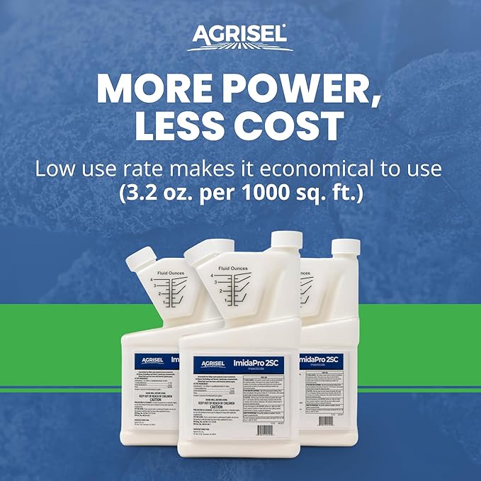 ImidaPro 2SC/Midash 2SC Insect & Pest Control, Broad Spectrum, Residential & Commercial, Effective Against 100+ Pests, Outdoor Use Only, Includes 3-pack of Agrisel Protective Gloves, 32 Ounces