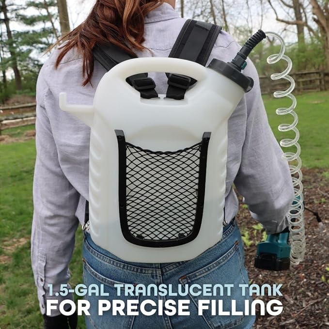 Lil' Squirt Battery Powered Sprayer - Electric Backpack Garden Sprayer - 1.5 Gallon