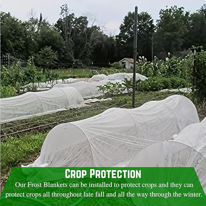 Farm Plastic Supply - Plant Covers Freeze Protection, Winter Plant Cover, Plant Cover, Frost Blanket, Frost Cloth, Frost Blankets for Plants, Frost Protection, Plant Frost Protector (7.5' x 150')