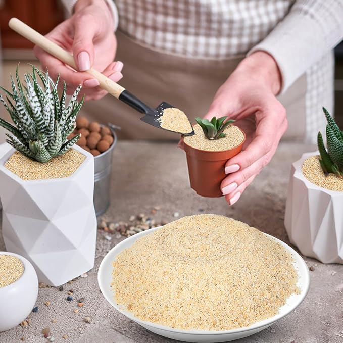 Fine Silica Sand - 10LB - Sand for Plants - Horticultural Sand - Potting Sand Bonsai Cactus & Garden Sand Grit - Terrarium and Plant Sand Soil - Gardening Landscape Sharp Rocks and Grit Fireproof