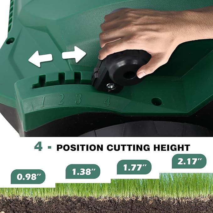 13-Inch Dethatcher Garden Scarifier Electric Powered,12-Amp 4-Position Depth Adjustment,2 in 1 Walk Behind Thatch Removing Quick-Fold Machine with 31.7 QT Removable Collection Bag for Lawn