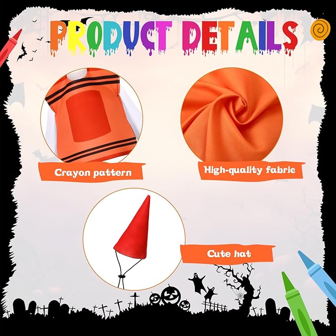 Geyoga Halloween Goose Crayon Costume Porch Goose Outfits 23" Fall Geese Clothes Classroom Lawn School Garden Patio Yard Outdoor Decorations(Red,Crayon)