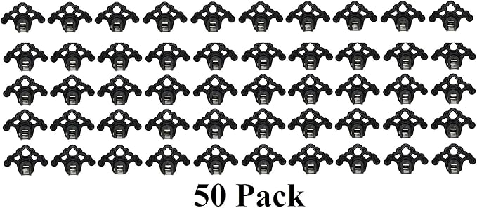 Plastic Roof Ice Guard Snow Guard Snow Stops for Standing Seam Metal Roofing - Multi-Color/Multi-Pack Listing (50, Black)