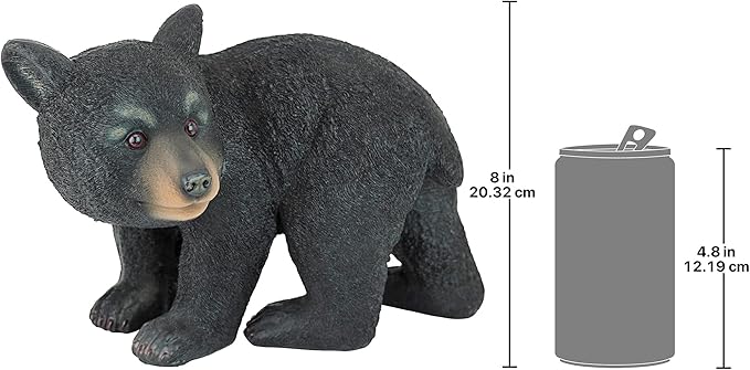 Design Toscano QM2594300 Roly-Poly Bear Cub Statue, Walking Bear,Full Color