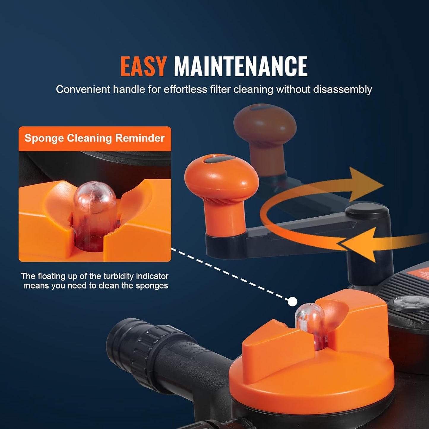 VEVOR Pressurized Biological Pond Filter, Fit Pond Up to 3200 Gallons, with 13W UV-C Light, 2630 GPH, Bio Pond Filter System Filtration Equipment for Fountain Pool, Koi Fish Aquarium Tank Garden Water