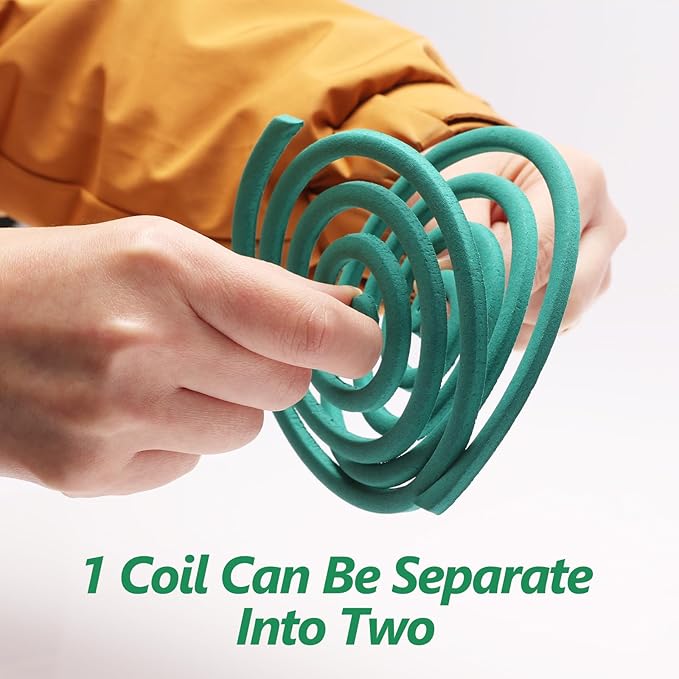 Mosquito Repellent Coils -Mosquito Repellent Outdoor Patio Fresh Scent,Use Reaches Up to 10 feet, Each Mosquito Coils Burns for 5-7 Hours (Contains 40 coils & 4 Stands)
