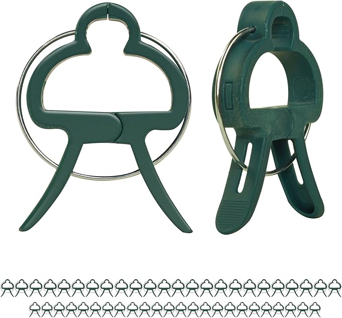 50 PCS Tomato Clips for Climbing Plants - Durable Plant Support Clips for Tomato, Cucumber, Flower, Squash Vine - 25 Large & 25 Small Clips Included