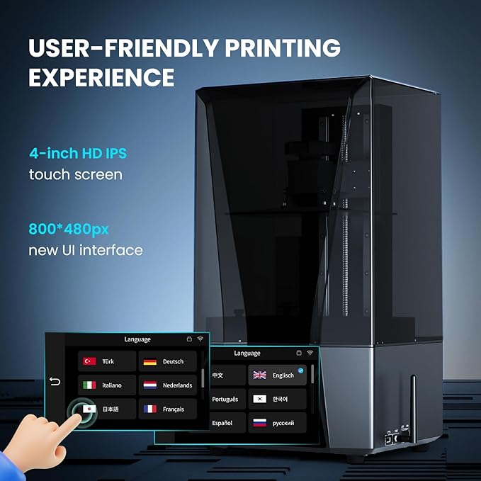 ELEGOO Saturn 3 Ultra MSLA 3D Printer with 10" 12K Monochrome LCD, Wi-Fi Transfer, ACF Release Liner Film, Desktop Resin 3D Printer with Large Printing Size of 8.62 x 4.84 x 10.24 inches