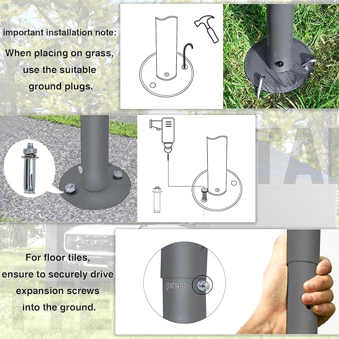 Carport, 10x20ft Heavy Duty Portable Garage, Car Port with Storage Shed, Car Canopy Car Tent with Steel Frame All-Season Tarp for Car, Truck, Boat, Party, Grey