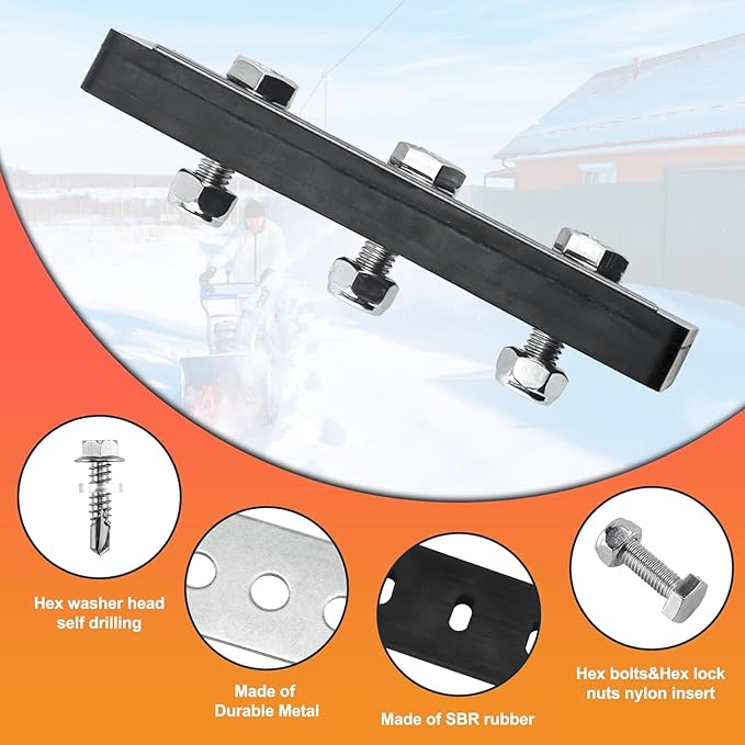 Cenipar 1/4" Snow Blower Impeller Modification Kit-4-Blade Universal-for Modifies 2-Stage Machine, Improve Efficiency of The Snow Blower(4)