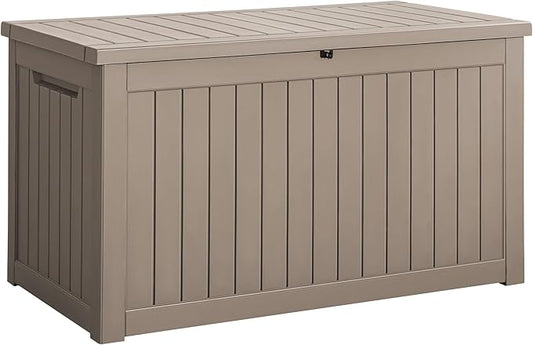 Devoko XXL 230 Gallon Resin Large Deck Box Waterproof Outdoor Storage Box Loackable for Patio Furniture Cushions and Garden Tools