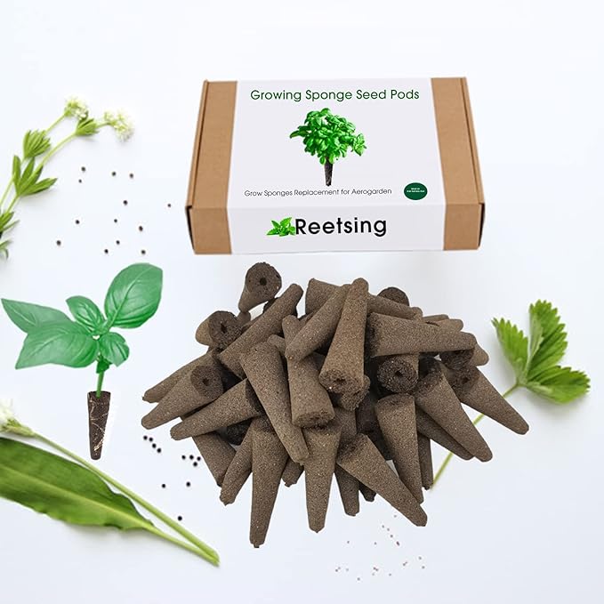 80 Pack Hydroponics Sponge,Replacementpre-Grow Sponges,Hydroponics Growing System Kit Compatible with Aerogarden sponges,Supplement pods for hydroponic Indoor Garden Growing System