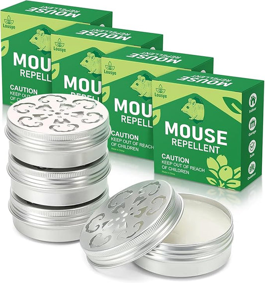 4 Pack Rodent Repellent for Car Engines,Peppermint Oil to Repel Mice and Rats,humanely Mouse Traps for Car,House