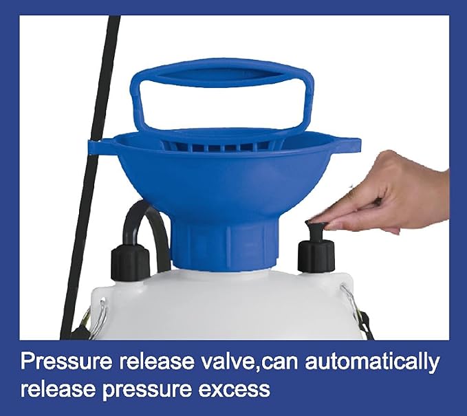BRUFER 72022 Pump Sprayer 1.1 Gallon (4L), Garden Sprayers in Lawn and Garden with Comfortable D Handle, Weed Sprayer, Pump Spray with Pressure Release Valve, Water Sprayer for Car Cleaning